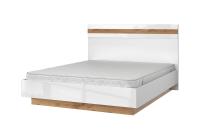 Кровать 160 с ПМ 165,6х205,1х110 Белый/Дуб вотан