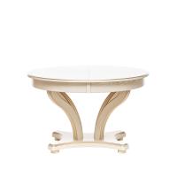 Стол раздвижной Ромео 120х120х76,5/Слоновая кость,патина золото