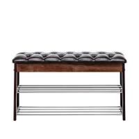 Банкетка Грейс 78,6х30,6х47 Орех/Oregon perlamutr, каретная стяжка