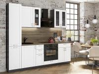 Кухонный гарнтитур Лофт-02  240х60х214/White Silk