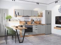 Кухонный гарнитур Фрейм-01  230х60х178,2/Grey Silk