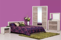 Спальня К-4 Оливия 605х206х217 Вудлайн кремовый/Дуб анкора