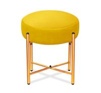 Пуф 41х41х40/Желтый/Золото