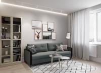 Диван Прямой 219х95х90/Серый