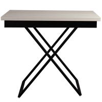 Стол-трансформер 60(120)х91х40(75)/Дуб Анкор Светлый/Черные Опоры