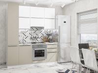 Кухонный гарнитур Фьюжн-06  200х60х234/Silky White/Silky Grey