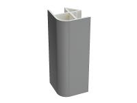 Угол для цоколя ПВХ 90 гр. /Алюминий