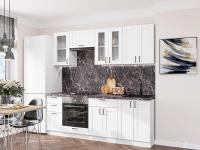 Кухонный гарнтитур Лофт-01  220х60х214/White Silk