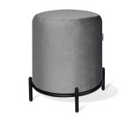 Пуф 36х36х45/Угольно-Серый/Черный Муар