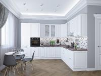 Кухонный гарнитур Ницца-04  320/270х60х234/Белый