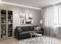 Диван Прямой 219х95х90/Графитовый