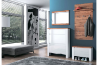 Прихожая К-1 Таурус 162,8х36х183,3 Белый/Дуб Вотан