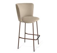 Стул барный 60х56х112/Ванильный Крем/Медный Металлик