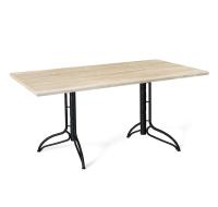 Стол барный 120х80х75,5/Черный Муар/Дуб Сонома Светлый