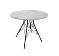 Стол барный 90х90х74,5/Черный Муар/Бетон Чикаго Светло-Серый