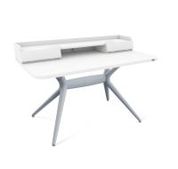 Стол письменный 120х65х89/Серый/Белый Шагрень