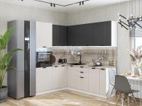 Кухонный гарнитур Евро Лайн-04  180/215х60х214/Агат/Антрацит