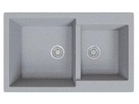 Мойка врезная 2Ч 76,5х50х19 /Матовый серый