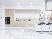 Кухонный гарнитур Фьюжн-02  440х60х214/Cream Silk/Silky White