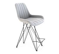 Стул полубарный 54х58х113,5/Серое Облако/Черный Муар