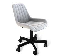 Стул подъемно-поворотный 54х58х109/Серове Облако/Черный Муар