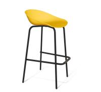 Стул барный 51х52,5х87,5/Желтый/Черный Муар