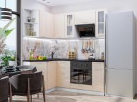 Кухонный гарнитур Валерия-М-04  130/190х60х214/Бежевый металлик