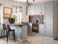 Кухонный гарнтитур Лофт-06  150/230/260х60х214/Grey Silk