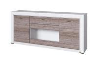 Тумба TV 1V2D1S 160,8х36,3х71,9 Вудлайн кремовый/Дуб анкора