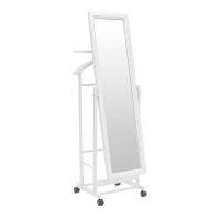 Вешалка с зеркалом Сиэтл 35х48х138/Белый