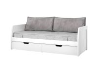 Кровать 2Я90 с 2-мя подушками  206,9х94,2х71,4 Белый/Дуб вотан