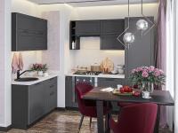 Кухонный гарнитур Глетчер-03  120/200х60х214/Маренго Силк