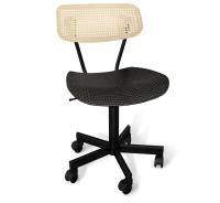 Кресло компьютерное 54,5х54,5х87/Бежевый/Черный/Черный Муар