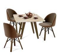 Обеденная группа 80х80х75 Кофейный Ликер/Дуб Сонома