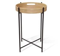 Столик кофейный 38х38х53/Черный Муар/Прозрачный Лак