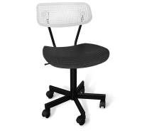 Кресло компьютерное 54,5х54,5х87/Белый/Черный/Черный Муар