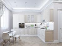 Кухонный гарнитур Ницца-04  320/270х60х234/Дуб крем