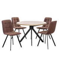 Обеденная группа Таун_Скай 70х110х75 Дуб каньон/Черный