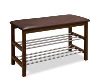 Банкетка 76х31х49/Темный Орех/Коричневый