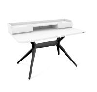 Стол письменный 120х65х89/Черный/Белый Шагрень