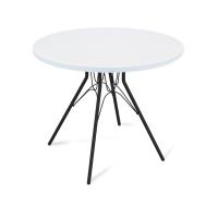 Стол барный 80х80х75,2/Черный Муар/Белоснежная Шагрень