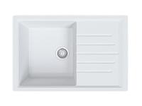 Мойка врезная 1Ч1К 75х49,5х19 /Матовый белый