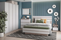 Спальня К-1 Лима 182,4х285,6х209,5 Персидкий жемчуг/Мадура