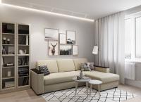 Диван Угловой 252х165х90/Коричнево-бежевый