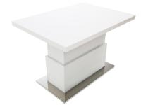 Стол-трансформер 80х105(210)х48(76)/Белый/ Опоры Нерж.Сталь
