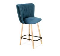 Стул полубарный 60х45х102,2/Тихий Океан/Прозр. Лак/Черный Муар