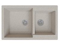 Мойка врезная 2Ч 76,5х50х19 /Матовый бежевый