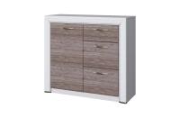 Тумба 1D3S 96х36,3х87 Вудлайн кремовый/Дуб анкора