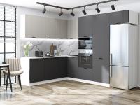 Кухонный гарнитур Евро Лайн-03  215/280х60х214/Агат/Антрацит
