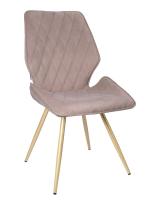 Стул-кресло поворотное Остин 47х64х93/Металл Шампань/Велюр Серо-Бежевый